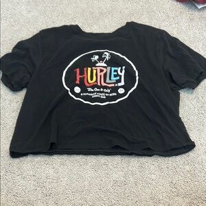 Hurley Black Tee with Vibrant Logo